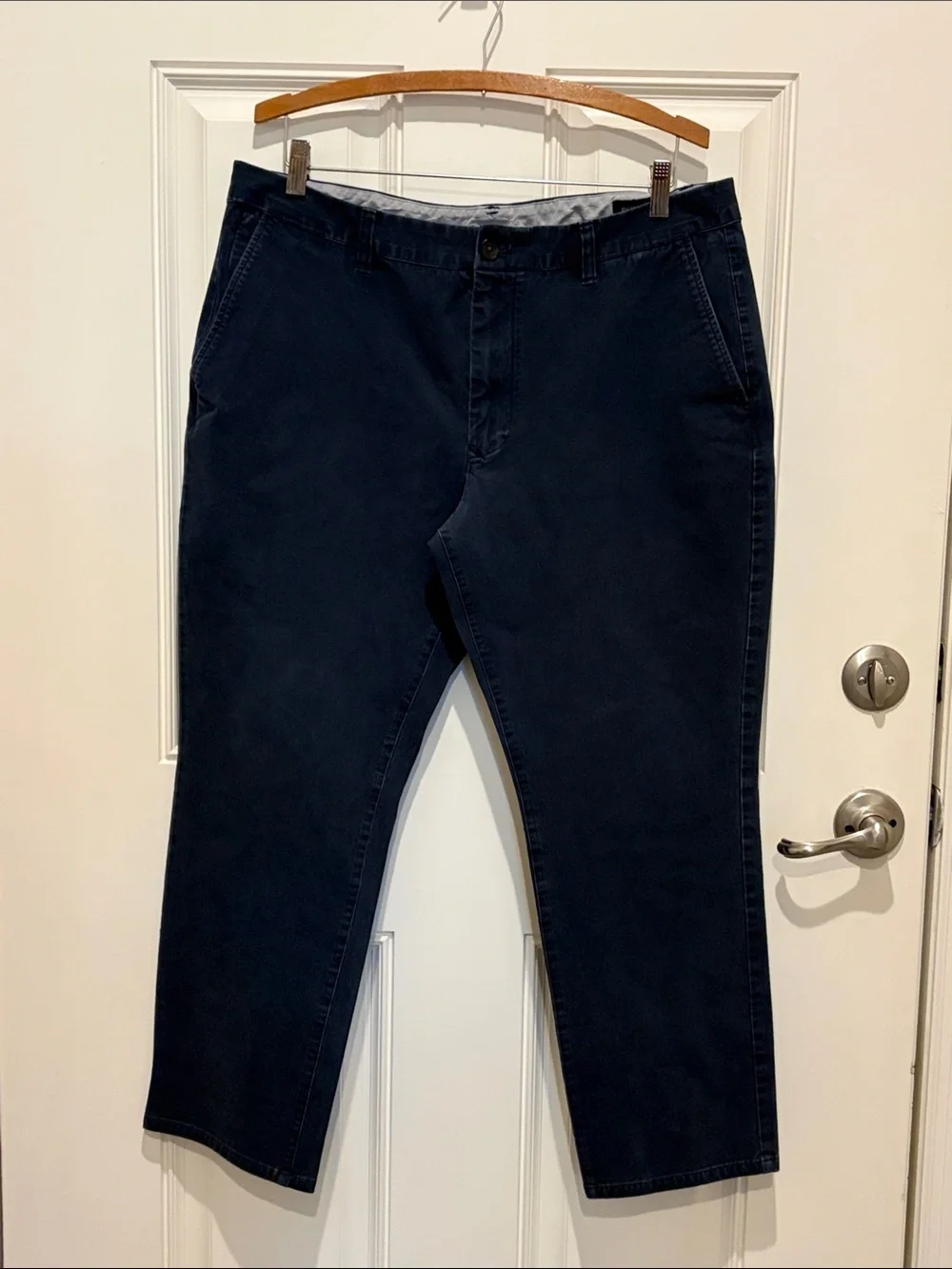 Men's Bonobos Navy Chino Pants - Classic Straight Fit 38 x 30